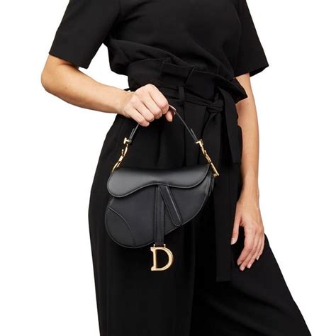 dior black mini saddle bag|genuine Dior saddle bag.